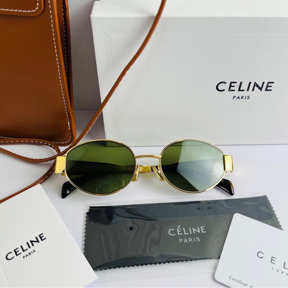 Celine TRIOMPHE METAL 01 SUNGLASSES IN METAL main image 11